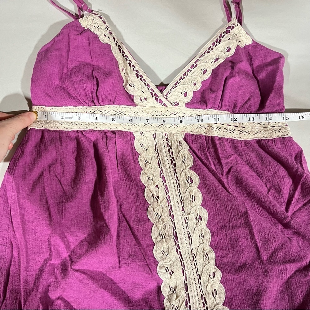 XHILARATION ~ Pink White Babydoll Y2K Strappy Tank Top 90s - Picture 9 of 10